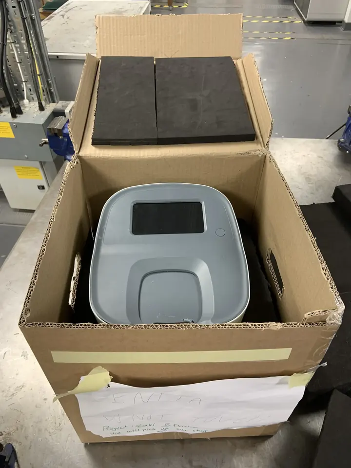 Prototype with the analyser seated