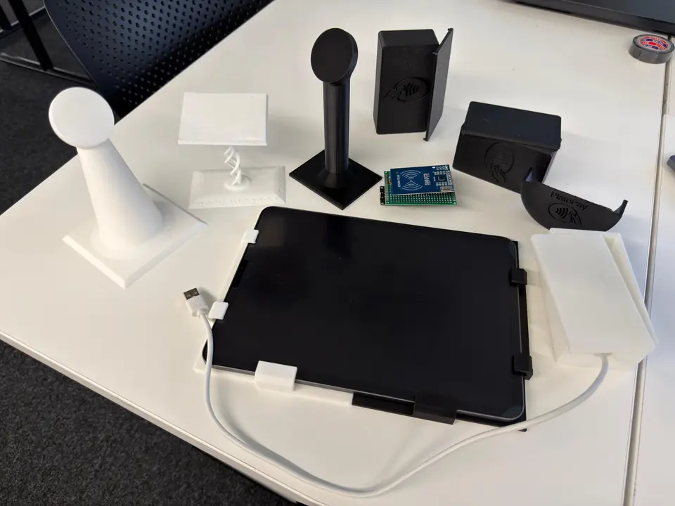 Renders of tablet stand variations