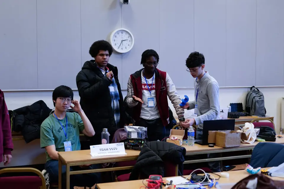 Competitors gathered around the arena
